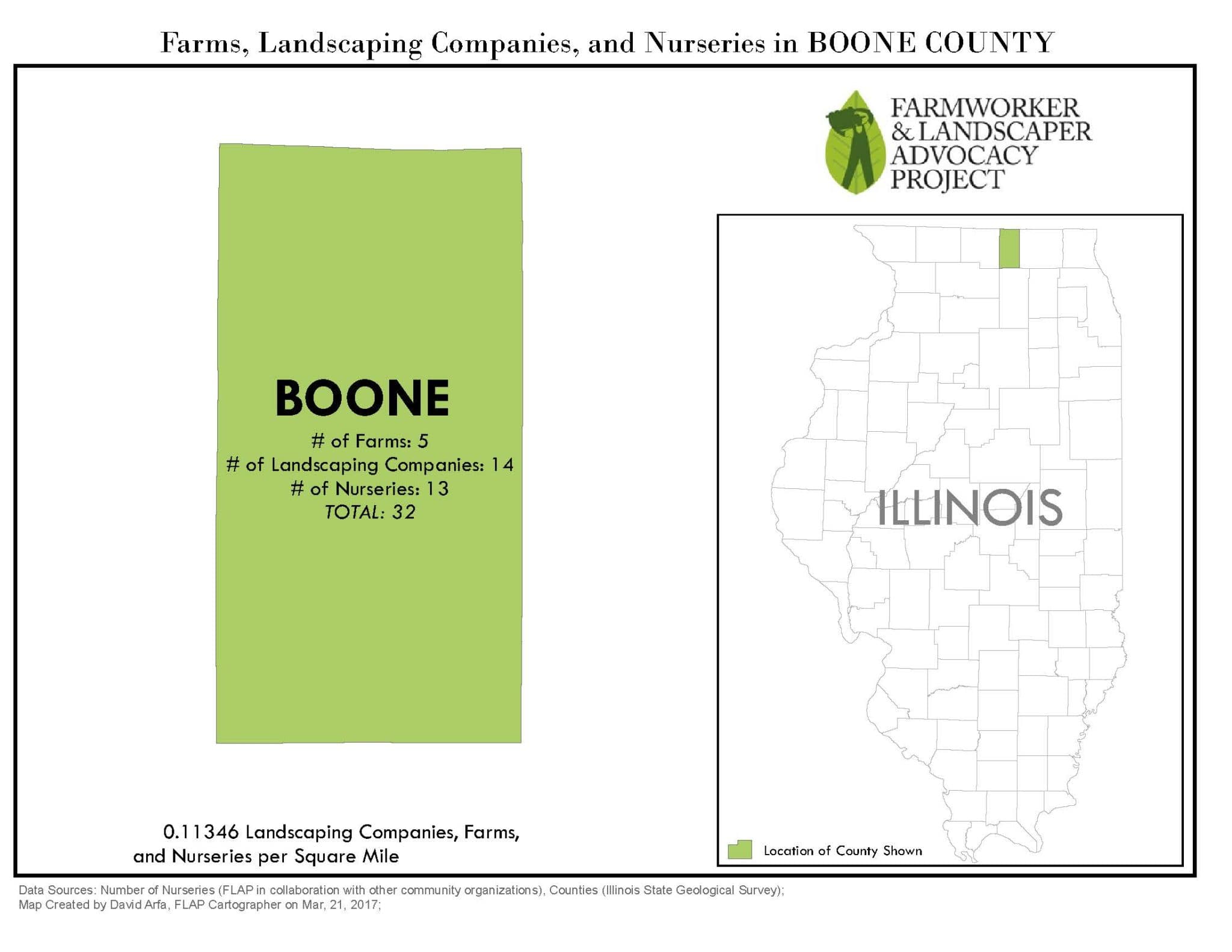 Map of Boone County