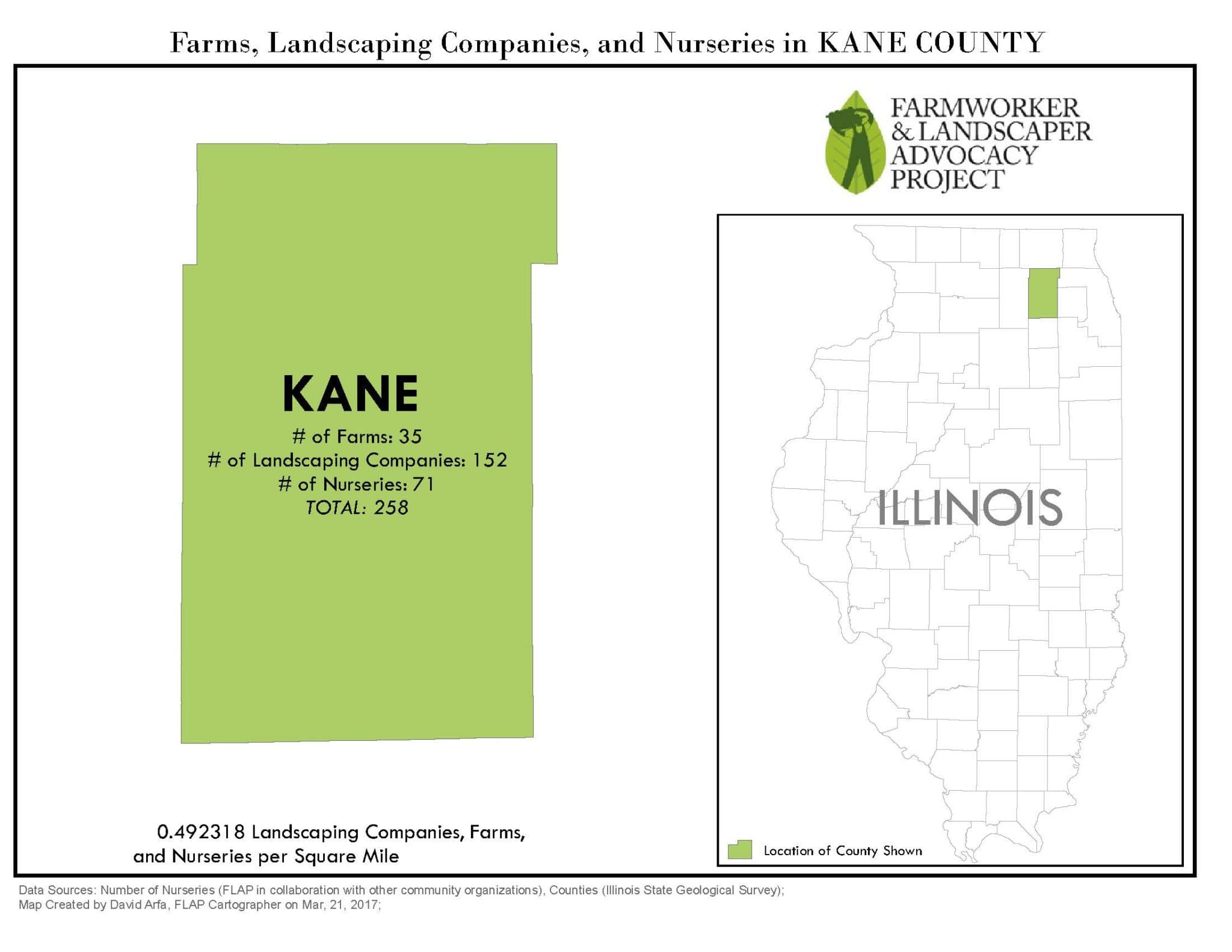Map of Kane County