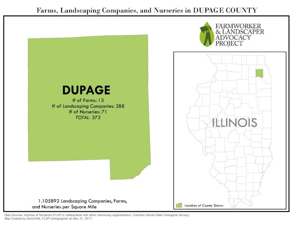 Map of DuPage County